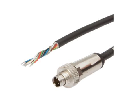 VKBE7B45 Kabel połączeniowy, 25 m, wtyczka M9 8-stykowa prosta, wolny koniec kabla, 8-żyłowy, PUR (poliuretan)