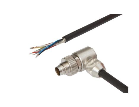 VKSI0323 Kabel połączeniowy, 6 m, wtyczka M9 8-stykowa kątowa, wolny koniec kabla, PUR (poliuretan), 125 V, IP67