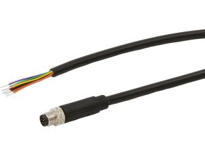 VK500A75 Kabel połączeniowy, 5 m, wtyk M8 8-pin prosty, kodowanie A, wolny koniec kabla, PUR (poliuretan)