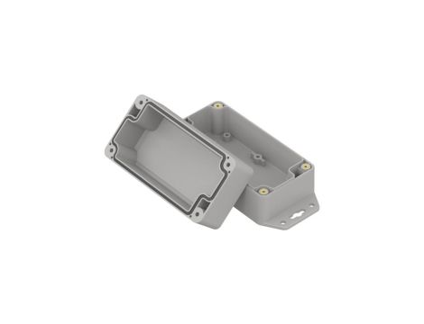 ZP120.60.60SUJp-IP67 TM PC - Obudowa hermetyczna ZP120.60.60 jasny dół z uszami - bezbarwna góra z uszczelką zalewaną i tulejkam