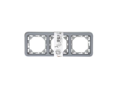 PLEXO55 Ramka potrójna pozioma szary 069687