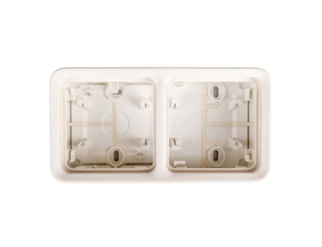 PLEXO55 Puszka natynkowa podwójna pozioma biała 069690