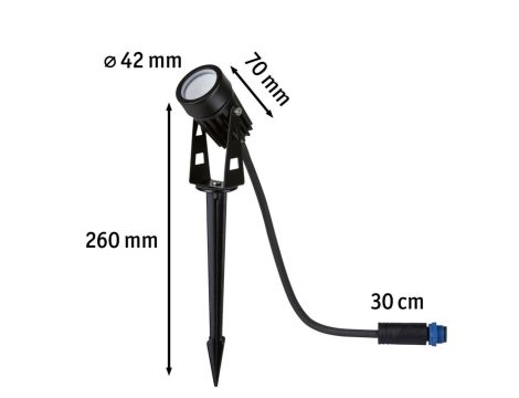 Reflektor ogrodowy Plug & Shine Spot 2W 150lm 3000K IP65 24V czarny / metal - 5