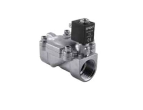 Zawór elektromagnetyczny membranowy 2/2 NC, G 1, FKM, NC, 0,15-25 bar, DN25, 230V AC, stal nierdz.