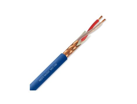 Kabel mikrofonowy niebieski 2x0,23mm OFC Twinax PVC MIC-100-BLUE /100m/