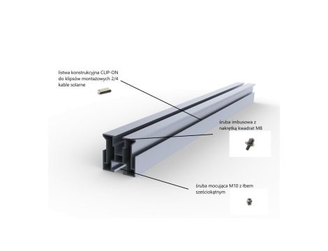 Profil montażowy 40x40 CLIP-ON L2400