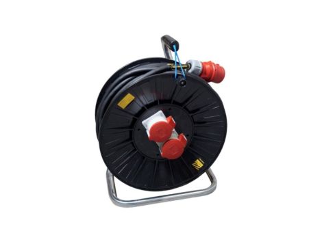 Przedłużacz budowlany siłowy na bębnie H07RN-F 5x4mm2 17047 IP44 2xCEE 32A 5P 400V 20m