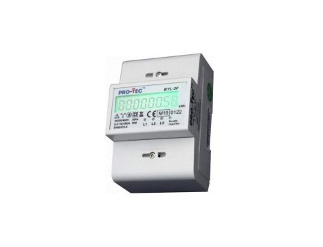 Cyfrowy licznik energii elektrycznej, trójfazowy BYL-3F z certyfikatem MID 4200300