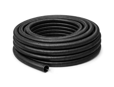 Rura instalacyjna giętka karbowana PVC UV odporna 750N RKPVCPUV750N 25/19 z pilotem /50m/