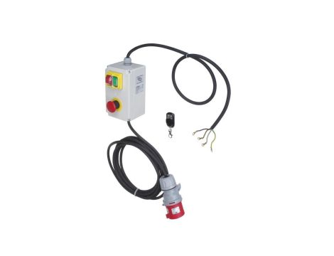 Trójfazowy wyłącznik max. 3~ 400V / 9A / 4kW sterowany pilotem bezprzewodowym, nastawa zabezpieczenia termicznego 4,2 – 6,7A