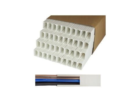 Listwa elektroinstalacyjna kanał kablowy STANDARD BKK 40x25mm korytko z pokrywą KARTON=80m (40szt)