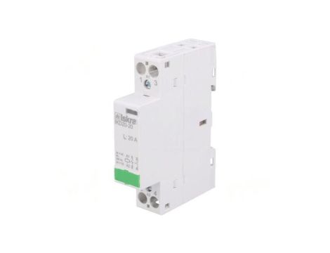 Stycznik 2-biegunowy instalacyjny 20A 24VAC,24VDC NO x2 IKD 30.046.024
