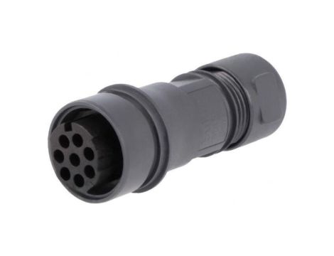 Złącze okrągłe wtyk żeńskie PIN: 8 10A 277V bez styków 79mm PXP6011/08S/CR/0709
