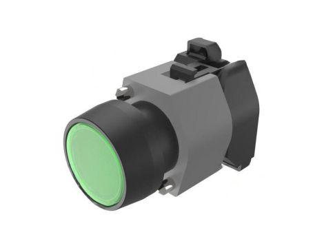 Przełącznik przyciskany 22mm Poz.stab 1 zielony IP65 płaski 704.029.5