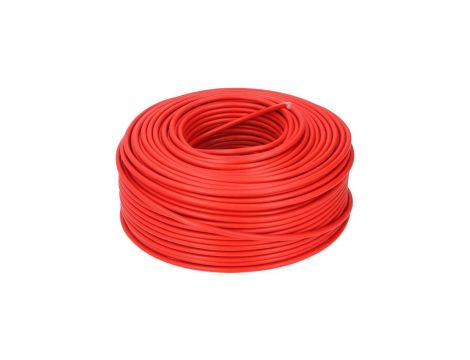 Kabel instalacyjny LgY / H07V-K 6mm2 jednożyłowy czerwony 450/750V giętki linka Prysmian /100m/