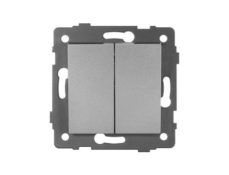 Łącznik schodowy podwójny MODERN-Q, 10AX-250V~, szary
