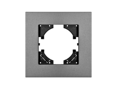 Ramka pojedyncza MODERN-Q, szare aluminium gładkie (linia Alu Pure)