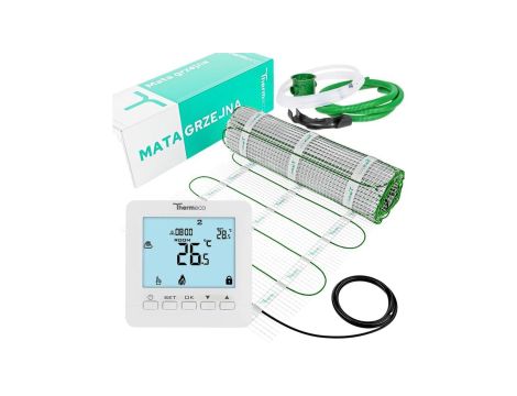 Zestaw mata 120W/m2 20m2 + H8 biały