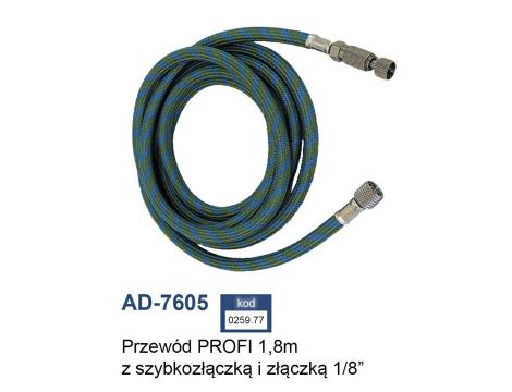 ADLER PRZEWÓD PROFI 1,8m Z SZYBKOZŁĄCZKĄ AD-7605...