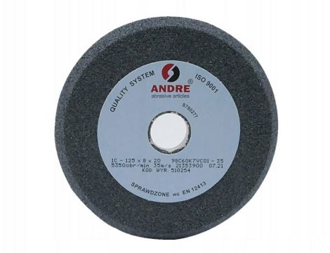 ANDRE ŚCIERNICA PROFILOWANA 125mm x 8mm x 20mm 98C60K7VC01-35 CZARNA "TYP 1C"