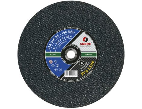 ANDRE TARCZA DO METALU 350 x 4,0mm x 25,4mm RAIL 100 PRO LINE 95A24RBF DO SZYN KOLEJOWYCH