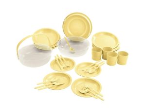 CURVER CAMPING SET ŻÓŁTY 24szt