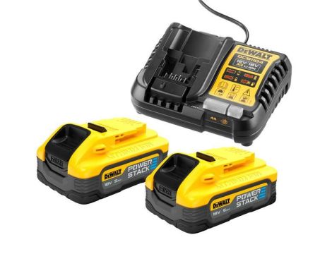 DEWALT AKUMULATOR 18V 5,0Ah DCBP518 POWERSTACK 2szt. +ŁADOWARKA DCB1104