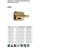 DREL KORONA  20mm  NASYP DIAMENTOWY.... /DIAMENT LUTOWANY