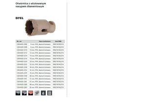 DREL KORONA M14 51mm  NASYP DIAMENTOWY /DIAMENT LUTOWANY...
