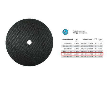 TARCZA METAL INCOFLEX  350*3,5*32 . - 2