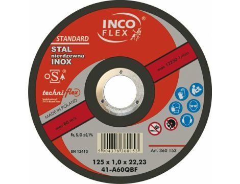 TARCZA METAL INOX INCOFLEX  125*1,6...