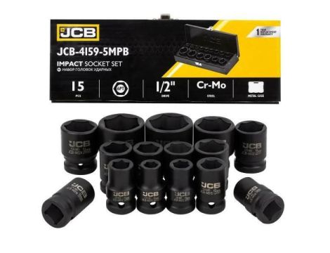 JCB NASADKI UDAROWE kpl. 15el.1/2"  6-KĄT. (10-32mm)