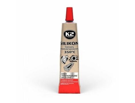 K2 SILIKON CZERWONY LUZ 21G WYSOKOTEMPERATUROWY +350st, PŁYNNA USZCZELKA