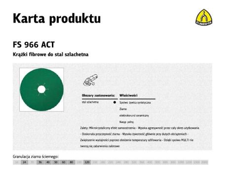 K.FIBRA KRĄŻEK    125 gr. 80 FS966/25szt DO NIERDZEWKI. CERAMICZNA.