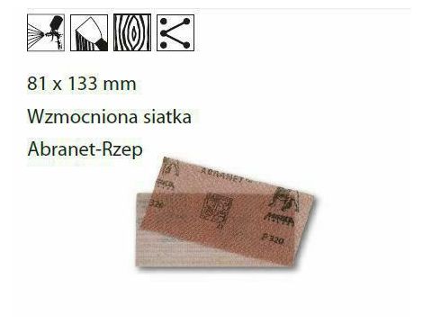 MIRKA ABRANET SIATKA ŚCIERNA 81x133 P400/100szt