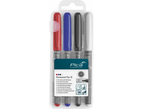 PICA ZESTAW MARKERÓW PRECYZYJNYCH 4szt MIX KOLOR
