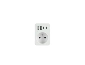 PLASTROL ROZGAŁĘŹNIK JEDNOKROTNY 2xUSB + 2xUSB C