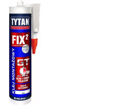 TYTAN KLEJ MONTAŻOWY BIAŁY FIX2 GT 290ml PROFESSIONAL