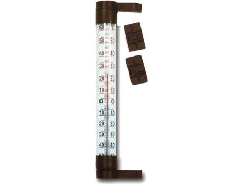 TERMOMETR ZAOKIENNY 19,5cm BRĄZOWY . - 2