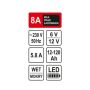 STHOR PROSTOWNIK 6/12V 8A 120Ah LED - 3