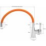 FALA BATERIA ZLEWOZMYWAKOWA ELASTYCZNA WYLEWKA FLEXIBLE POMARAŃCZOWA - 4