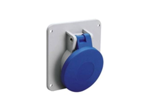 TOPTER PANEL MOUNTED SOCKET, 15 ANGLED, 16A 2P+E 200-250V 50-60HZ 6H IP44 P488126