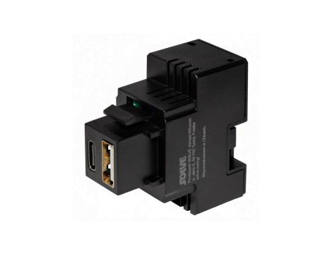 Moduł keystone Ładowarka USB-A + USB-C 5V/3A czarna Quick Charge