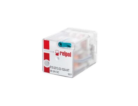 Przekaźnik przemysłowy 3P 10A 24V DC AgNi R15-2013-23-1024-WT 802846