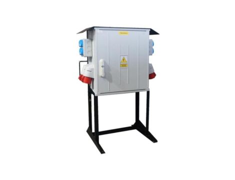 Rozdzielnica budowlana na stojaku IP 54 ERB160A3 17459 160A 6xGS 250V 2xCEE 16A 5P 4xCEE 32A 5P wyłącznik główny