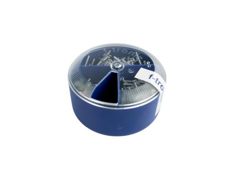Zestaw wkrętów 300 sztuk łeb krzyżowy organizer Twist-Close F-Tronic GKSB