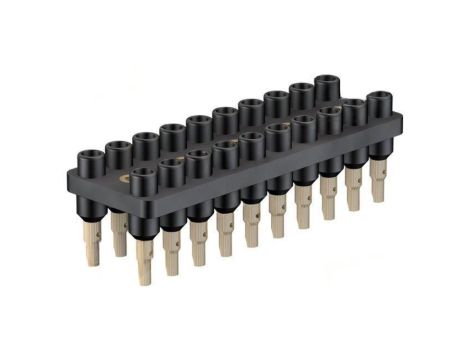 Listwa gniazdowa bananowe 2mm czarny 70VDC 10A 33VAC 12mm 63.9358-21