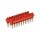 Listwa gniazdowa bananowe 2mm czerwony 70VDC 10A 33VAC 12mm 63.9358-22