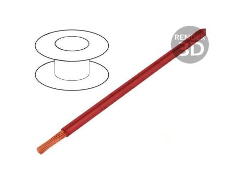 Przewód FlexiStrom linka Cu 25mm2 PVC czerwony 1,5kV, cena za 1m, 60.7020-22