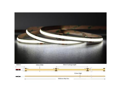 Taśma LED LED-COB-24V/12W-CW/5M - 6500K MW Lighting